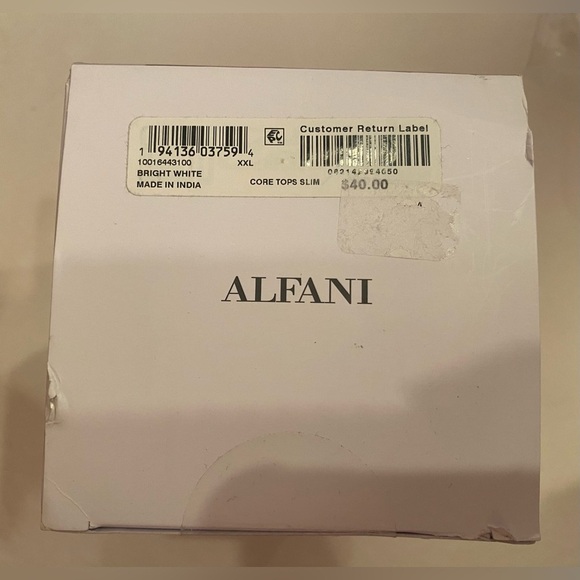 Alfani Men’s 4 Pack White Crew Neck Slim Fit T-Shirt Size XXL NWT - Picture 3 of 4